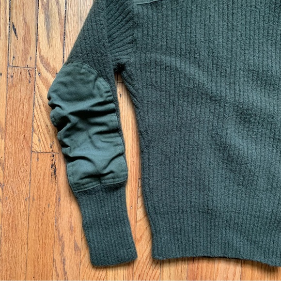 DSCP Valor Collection %100 Wool War Fighter Army Green Sweater Made In U.S.A. - Picture 3 of 11
